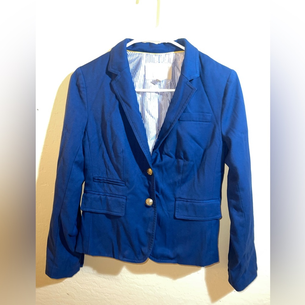 Banana Republic Cobalt Blue Blazer with Gold Accents